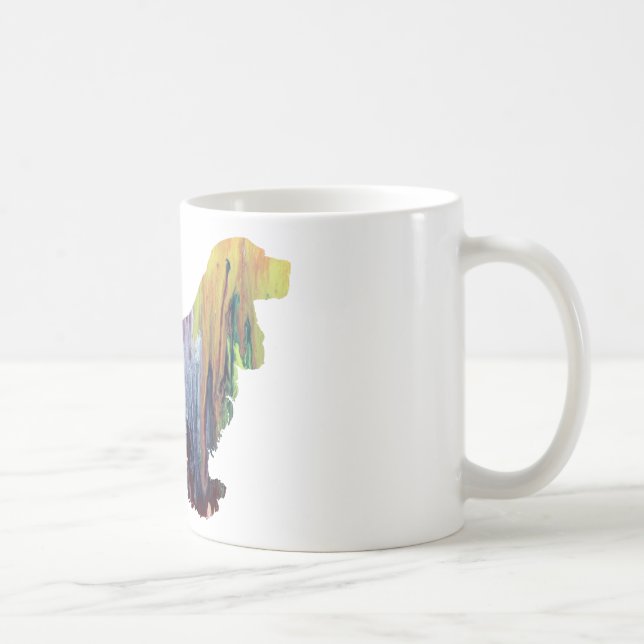 Abstrakte Cockerspaniel Silhouette Tasse (Rechts)