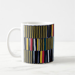 Abstrakte Collage asymmetrisches Muster. Pinselstr Kaffeetasse