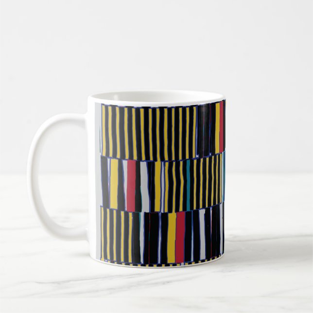 Abstrakte Collage asymmetrisches Muster. Pinselstr Kaffeetasse (Links)