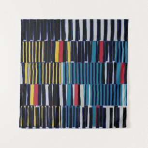 Abstrakte Collage asymmetrisches Muster. Pinselstr Wandteppich
