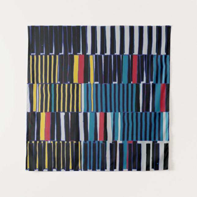 Abstrakte Collage asymmetrisches Muster. Pinselstr Wandteppich (Vorderseite)