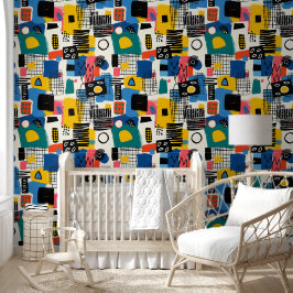 Abstrakte Collage Tapete