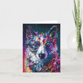 Abstrakte Collie Dog Blank Card Feiertagskarte