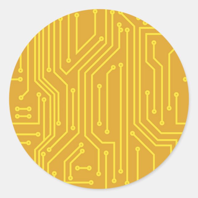 Abstrakte Computerausrüstung Runder Aufkleber (Vorderseite)