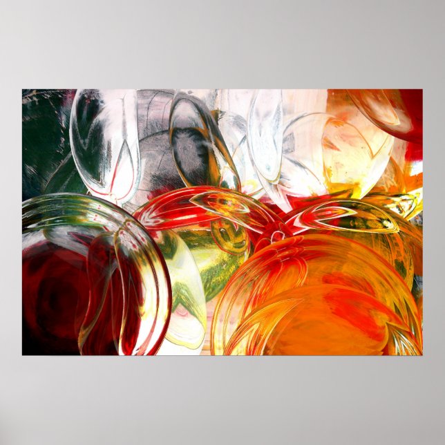 Abstrakte Computerplakate - Digitaldruck Poster (Vorne)