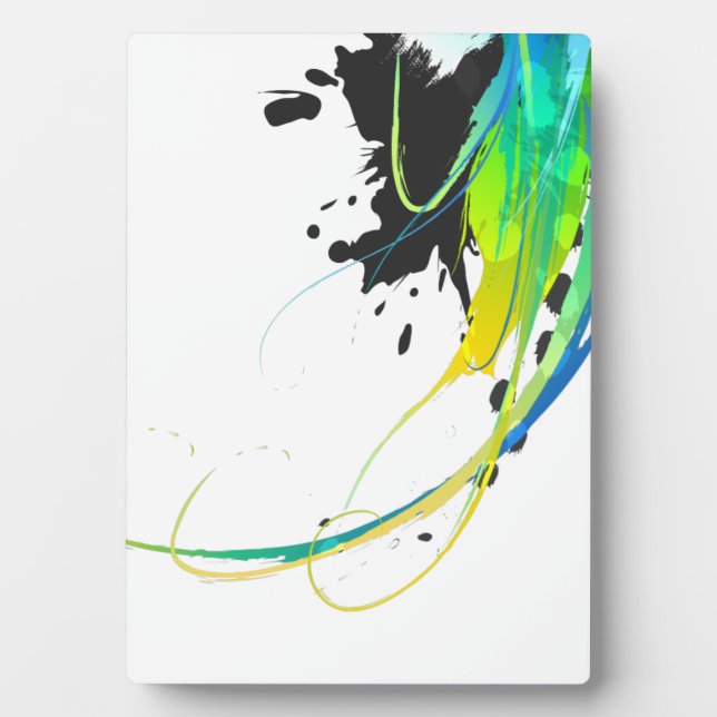 Abstrakte coole Gewässer Paint Spritzer Fotoplatte (Vorderseite)