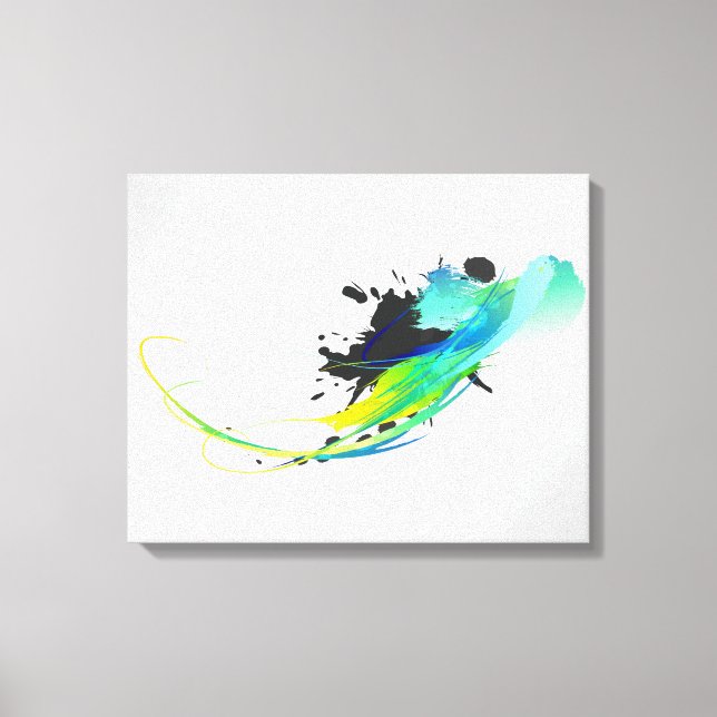Abstrakte Coole Gewässer Paint-Spritzer Leinwanddruck (Vorderseite)