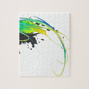 Abstrakte coole Gewässer Paint Spritzer Puzzle