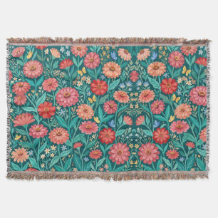 Abstrakte Cottagecore-Zinniendecken Schmetterlinge Decke