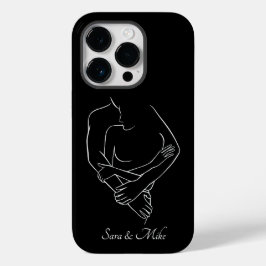 Abstrakte Couple Line Art , Boho Chic Case-Mate iPhone 14 Pro Hülle