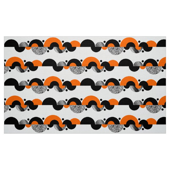 Abstrakte Crescent 02 - Orange Stoff (Fat Quarter (45,7 x 55,9 cm))