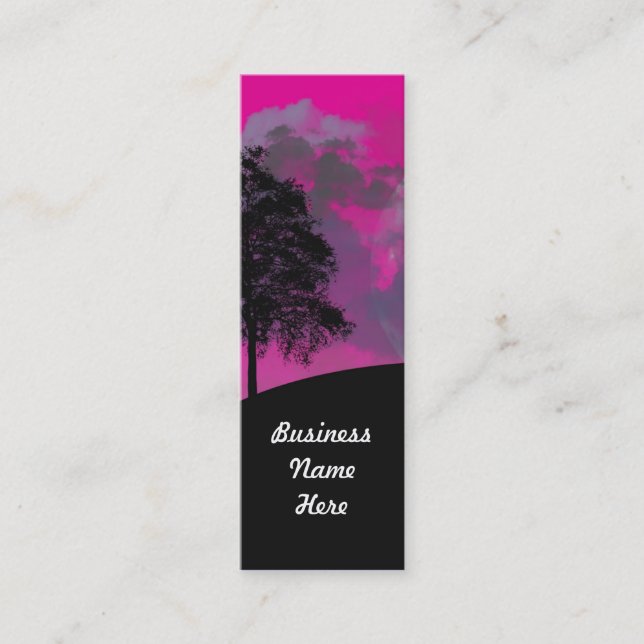 Abstrakte Crimson Moon Lesezeichen Business Cards Mini Visitenkarte (Vorderseite)
