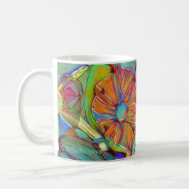 Abstrakte Cubist-Blumen-Tasse Tasse