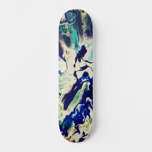 Abstrakte Custom Street Art Inspiriert Blue Splash Skateboard
