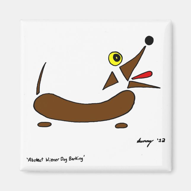 Abstrakte Dackel Dog Magnet (Vorne)