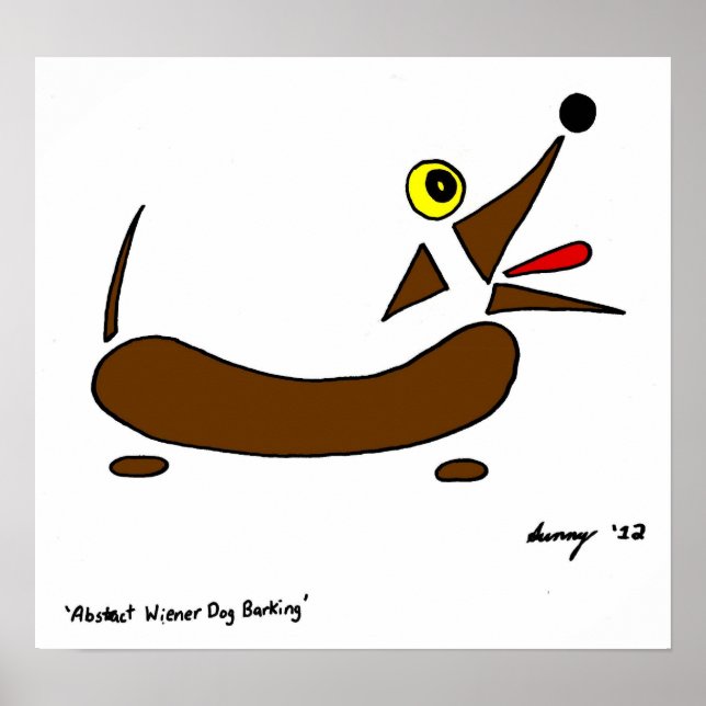Abstrakte Dackel Doster Poster (Vorne)