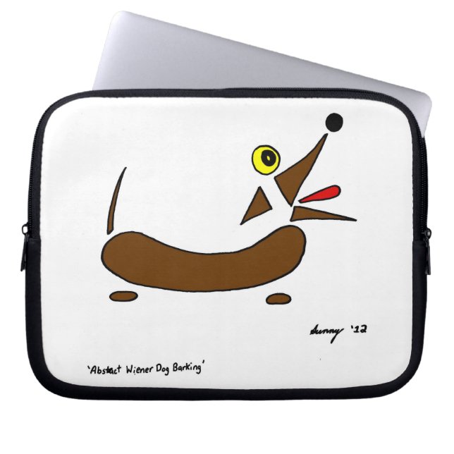 Abstrakte Dackel Hund Laptop-Sieb Laptopschutzhülle (Vorderseite)