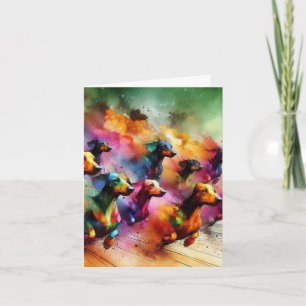 Abstrakte Dackel-Karte für Alkohol Karte