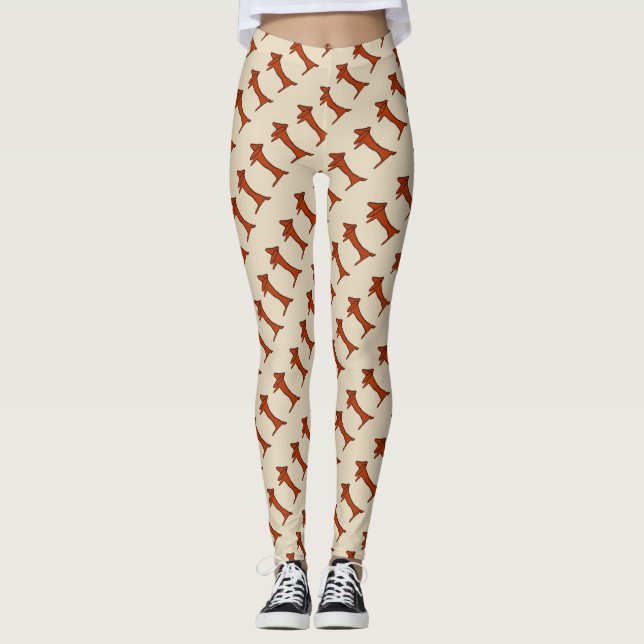 Abstrakte Dackel, Leggings (Vorderseite)