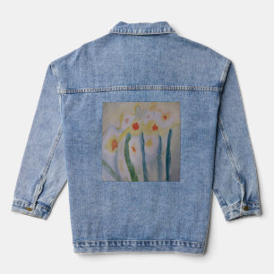 Abstrakte Daffodien Jeansjacke