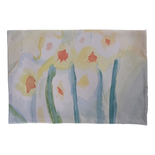 Abstrakte Daffodien Kissenbezug (Vorderseite)