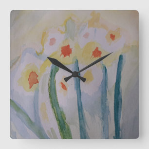 Abstrakte Daffodien Uhr
