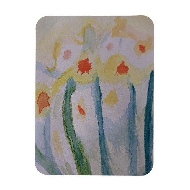 Abstrakte Daffodils Flexible Foto Magnet (Vertikal)