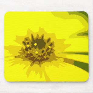 Abstrakte Daisy-Blume in farbenfroher, lebhafter G Mousepad