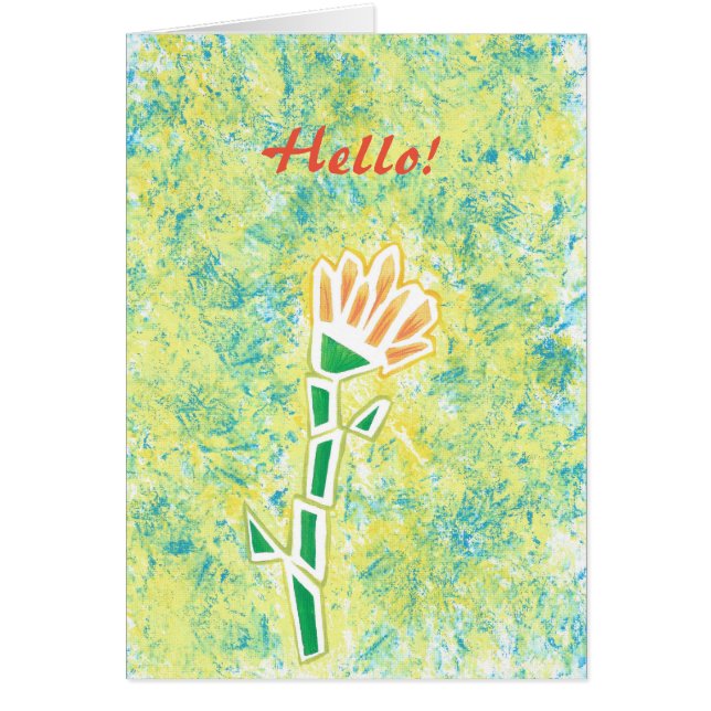 Abstrakte Daisy Blume Malerei Hallo-Karten (Vorne)