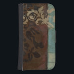 Abstrakte Damast-Tapisserie durch Jennifer Samsung S4 Geldbeutel Hülle<br><div class="desc">Brown-Kampftürkis in diesem abstrakten Damasttapisseriedruck durch Jennifer Goldberger. Die subtilen Muster geben die Stückbewegung. Erhalten Sie Ihr heute!</div>