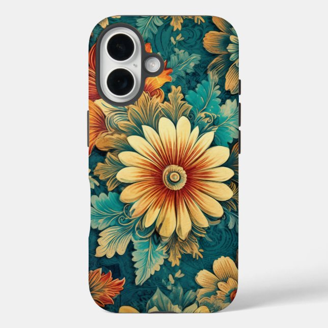 Abstrakte Dämmerung und Blätter Botanische Illustr Case-Mate iPhone Hülle (Rückseite)