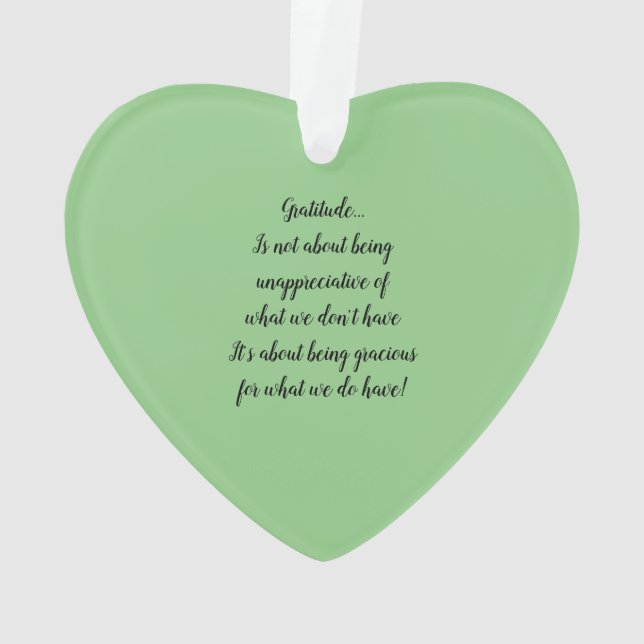 Abstrakte Dankbarkeit für Weißblüten Ornament (Rückseite)