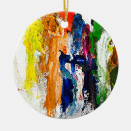 Abstrakte Darstellung menschlicher Figuren in Bewe Keramik Ornament