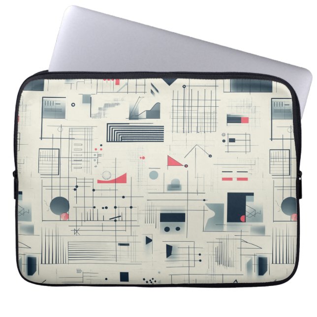 Abstrakte Datenvisualisierung - Notebookgehäuse Laptopschutzhülle (Vorderseite)