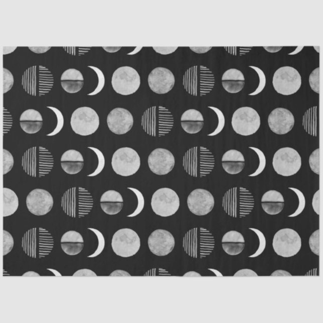 Abstrakte Decoupage von Black n White Modern Sun M Seidenpapier (Vorderseite)