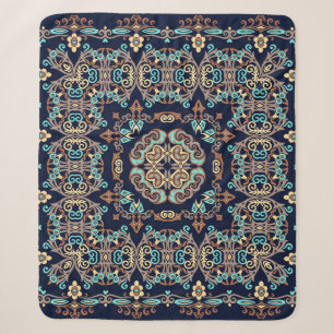 abstrakte dekorative ethnische ornamentale Illustr Sherpadecke