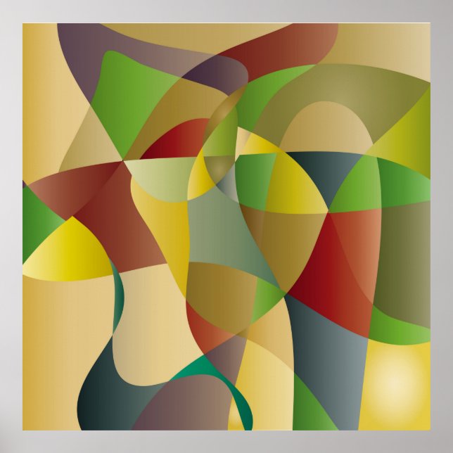 Abstrakte dekorative farbenfrohe Hintergrundabstra Poster (Vorne)