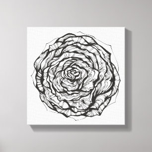 Abstrakte dekorative Rose 6 Leinwanddruck