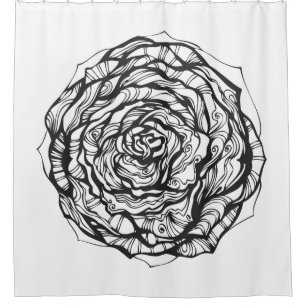 Abstrakte dekorative Rose Duschvorhang