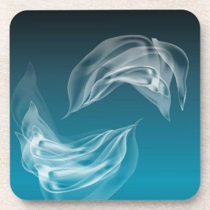 Abstrakte Delphine beim Spielen Untersetzer