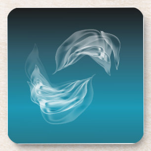 Abstrakte Delphine beim Spielen Untersetzer