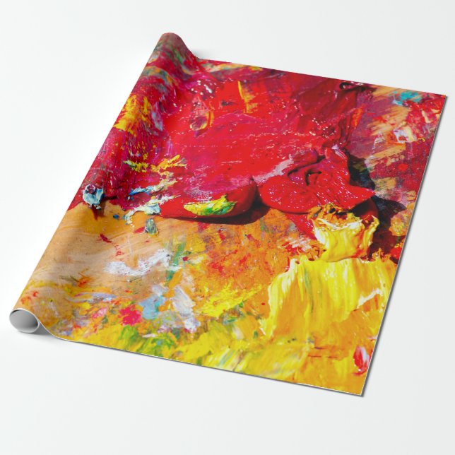 Abstrakte der Künstlerpalette Geschenkpapier (Ungerollt)