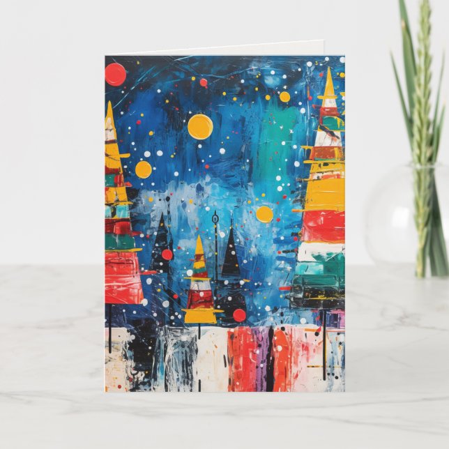 Abstrakte Design Holiday Cards Feiertagskarte (Vorderseite)