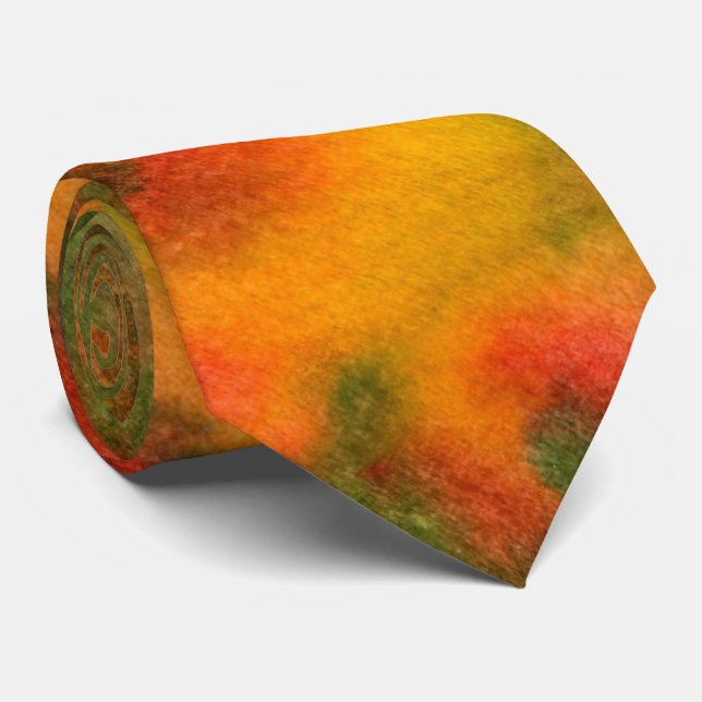 Abstrakte Design-Krawatte "Cosmos Yellow" Krawatte (Gerollt)