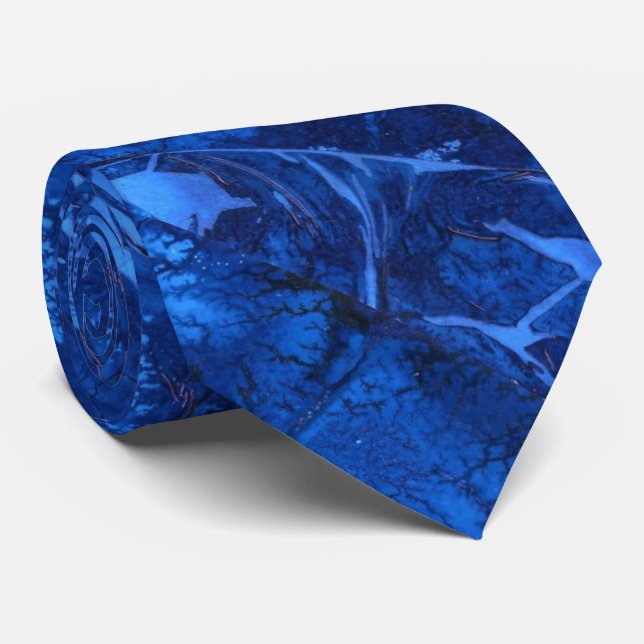 Abstrakte Design-Krawatte "Deep Waters #5" Krawatte (Gerollt)