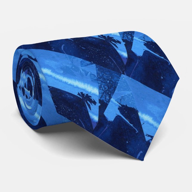 Abstrakte Design-Krawatte "Frozen Ridge #2" Krawatte (Gerollt)