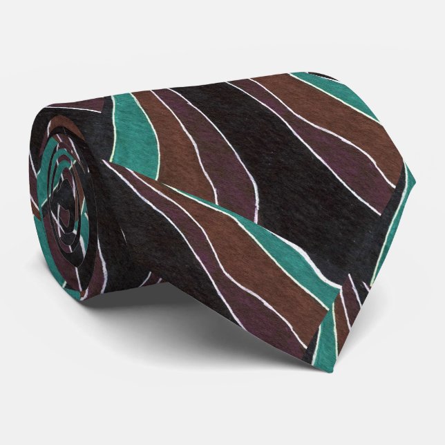 Abstrakte Design-Krawatte "Many Paths" Krawatte (Gerollt)