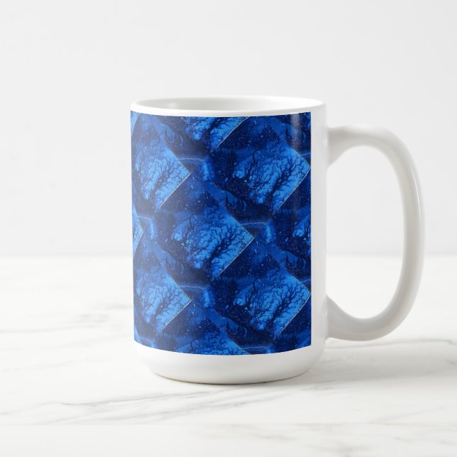 Abstrakte Design-Tasse "Deep Waters #6 Tiled" Kaffeetasse (Rechts)