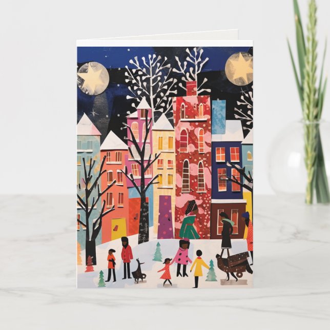 Abstrakte Design-Urlaubskarte Feiertagskarte (Vorderseite)