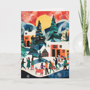 Abstrakte Design-Urlaubskarte Feiertagskarte